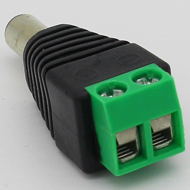 No soldering 2.1x5.5mm Power DC Jack Plug Socket dc Connector Female + Male DC Plug Jack Adapter Wire Connector CCTV Connector.