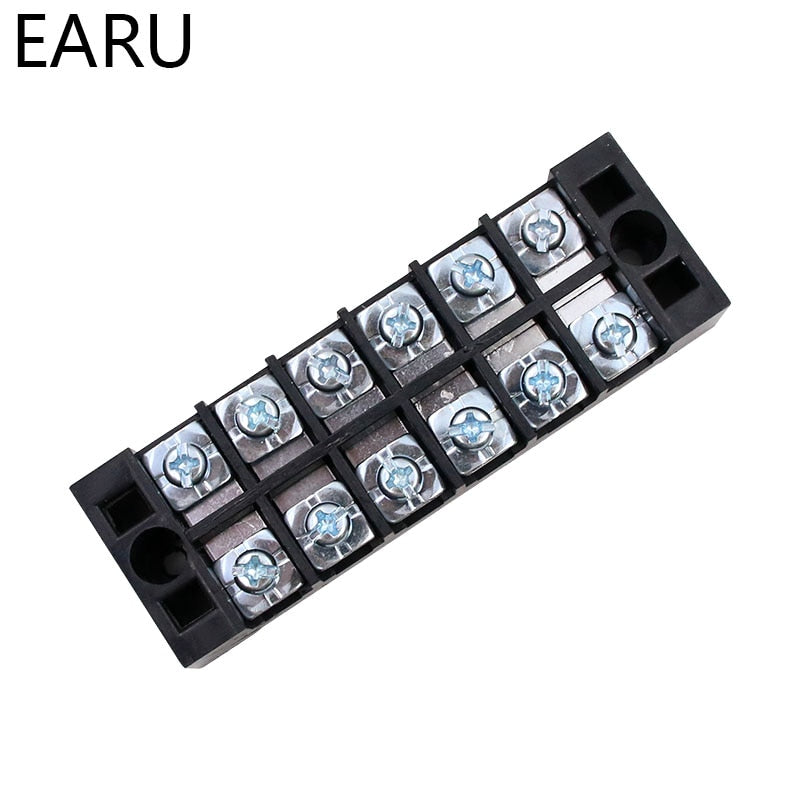 EARU- 1pc 25A 600V Dual Row Barrier Screw TB Series Terminal Block|  3 4 5 6 8 10 12 Positions.
