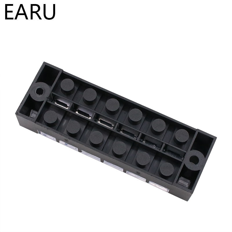 EARU- 1pc 25A 600V Dual Row Barrier Screw TB Series Terminal Block|  3 4 5 6 8 10 12 Positions.
