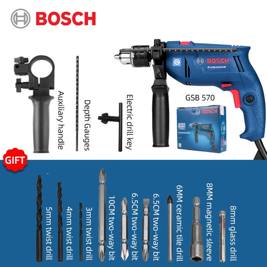 BOSCH- GSB570 Impact Drill Hand Electric Drill| Household Multi-Function.