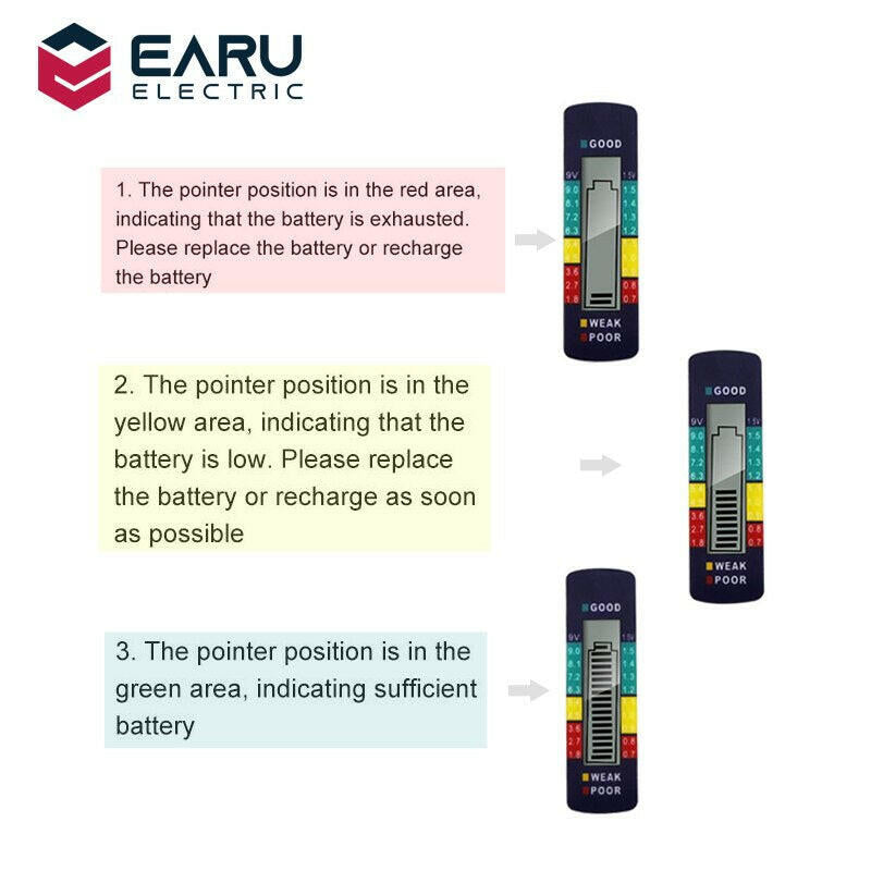 EARU- Universal Digital LCD Battery Tester.