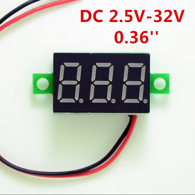 DIY Red Blue Digital LED Mini Display Module DC2.5V-32V DC0-100V Voltmeterad for Motorcycle Car.