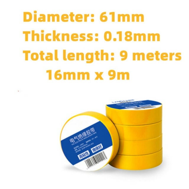9m*5 Insulated Waterproof PVC Tape Electrical Insulation Tape.