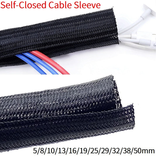 Expandable Cable Sleeve| PET Braided Wire Wrap 1M/3M/5M optional.