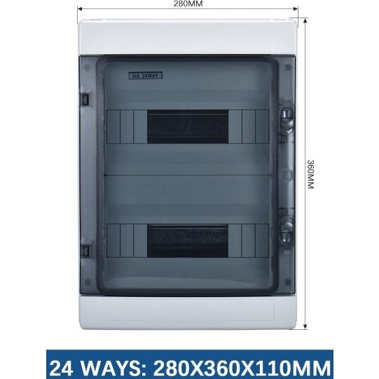 TAIXI- MCB IP65 Waterproof Electrical Junction Box| 2/4/8/12/15/18/24 Ways.