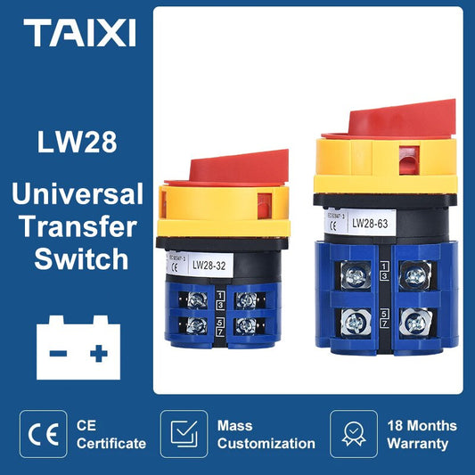 TAIXI- Universal Transfer Switch On Off  LW28 Type Change Over Switch.