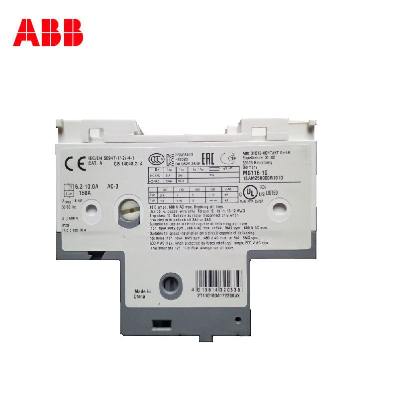 ABB- Motor protector circuit breaker MS116  /  0.16A -32A.