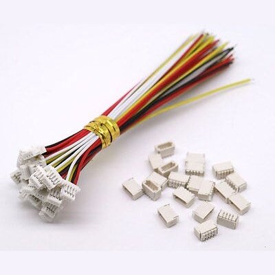 EARU- 20 SETS Mini SH 1.0 4-Pin JST Connector| with Wires Cables 100MM.