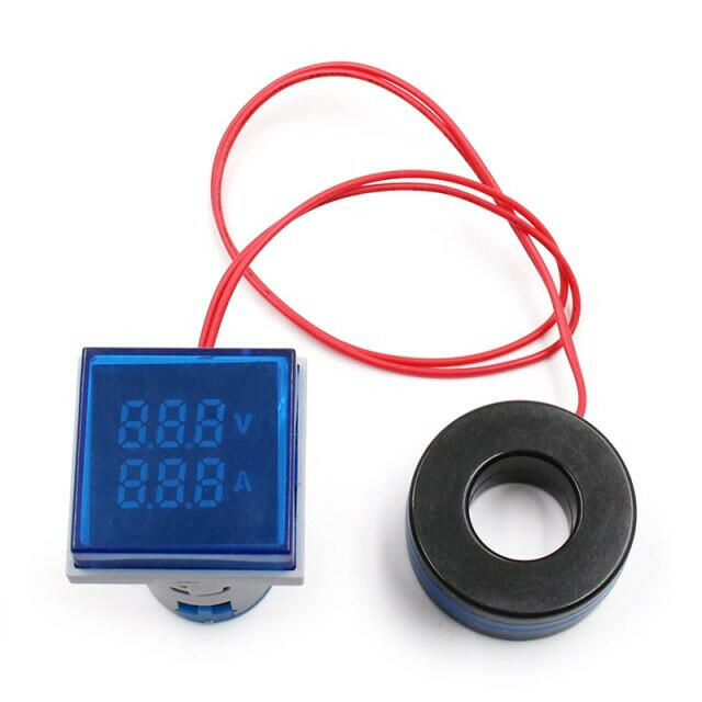 EARU- Mini Digital 22mm Square Voltmeter Ammeter with Transformer.