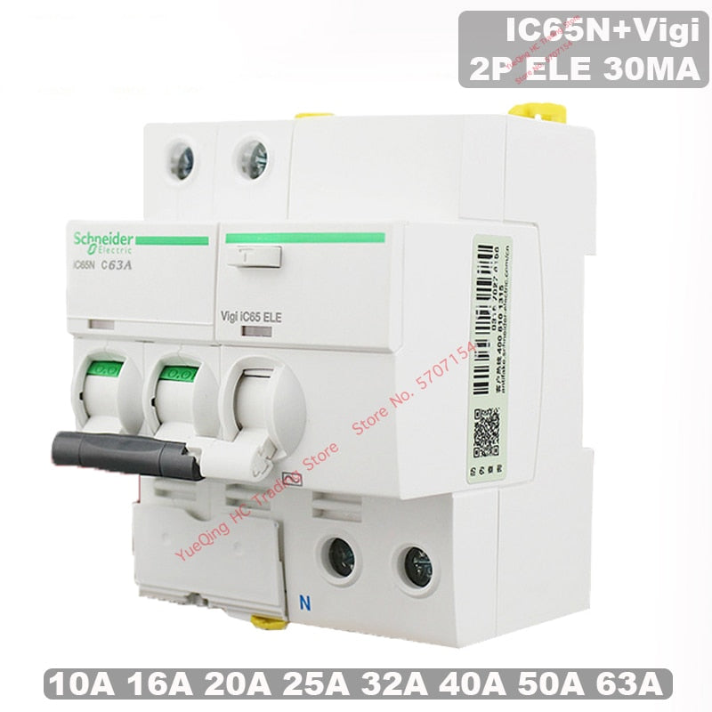Schneider- VIGI IC65N Circuit Breaker Leakage Protection.