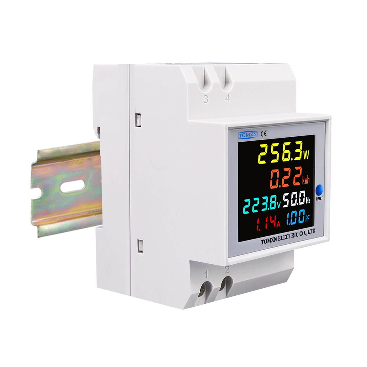 TOMZN- Din rail AC monitor 6IN1- 100A Frequency Meter| 40-300V/ 250-450V Optional.