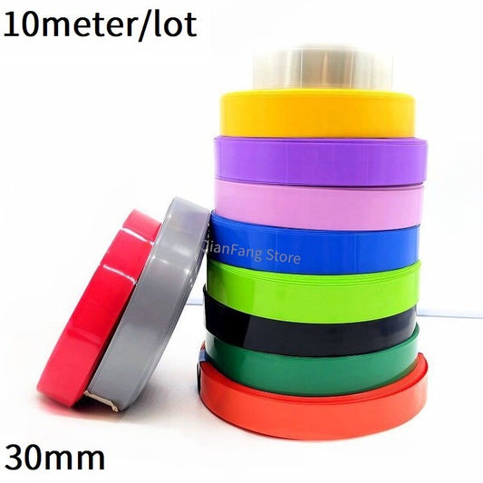 10M/roll PVC Heat Shrink Tube 30mm diameter/ Multicolor optional