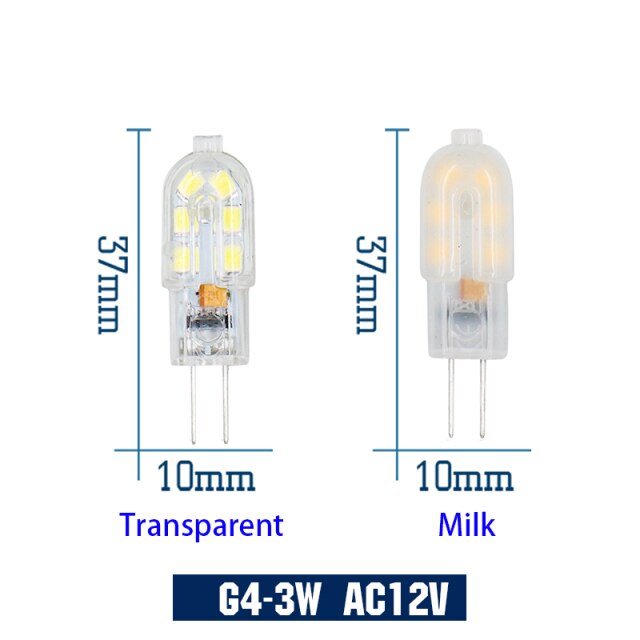 G4 3W 6W 12V Led Bulb G9 8W 220V SMD Lamp white Replace Halogen Light cob  X5 X10