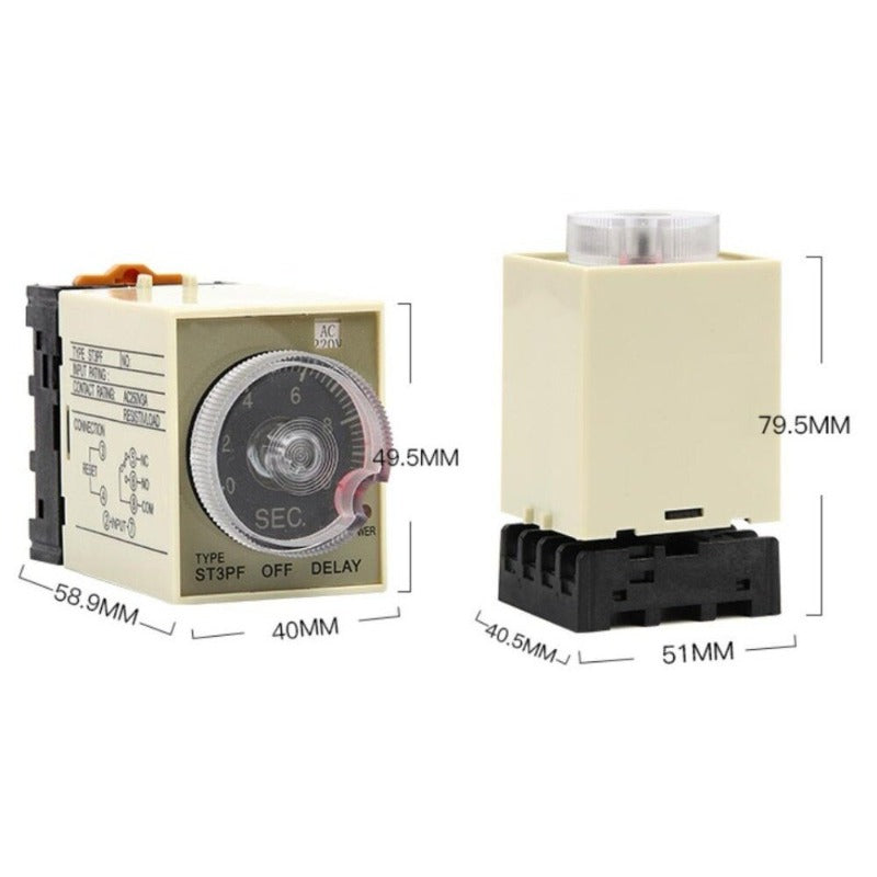 ST3PF Time relay AC220V Power Off Delay Timer.
