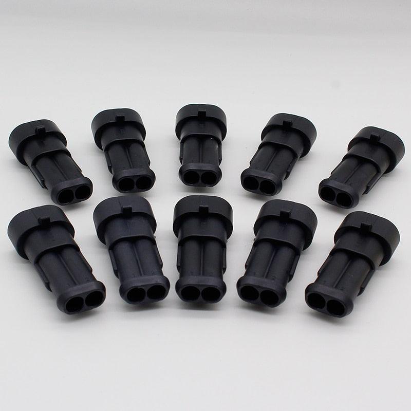 Promotion! 10 Kit 2 Pin Way Waterproof Electrical Wire Connector Plug.