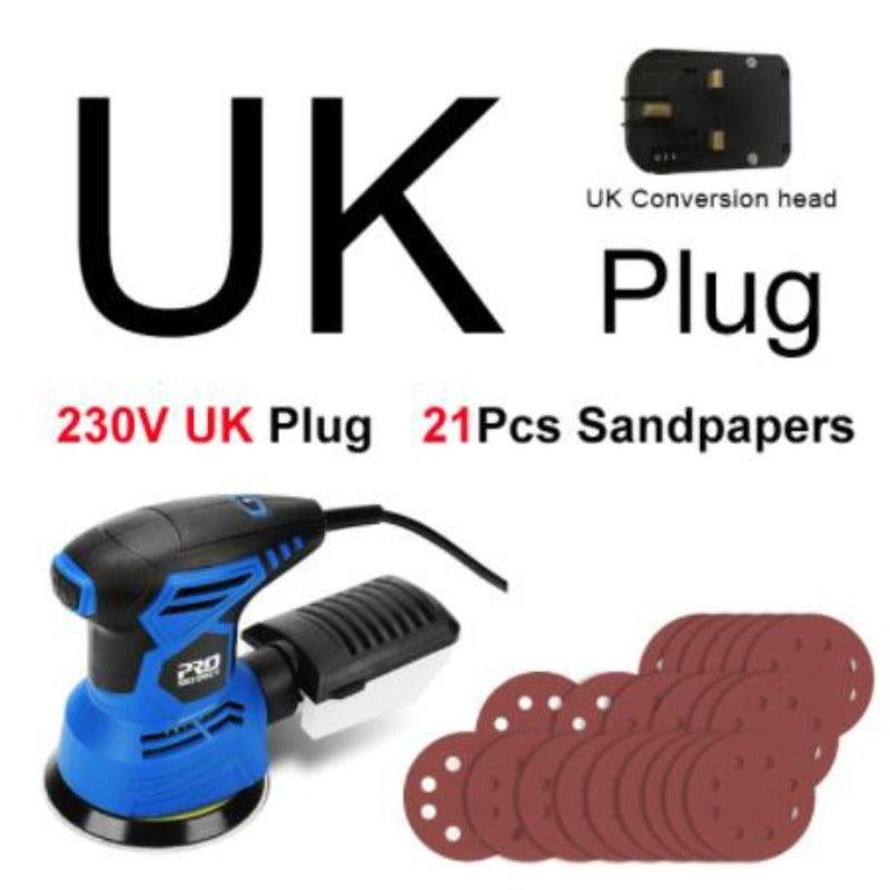 PROSTORMER- 300W Random Orbital Electric Sander Machine| with 21Pcs 125mm Sandpapers.
