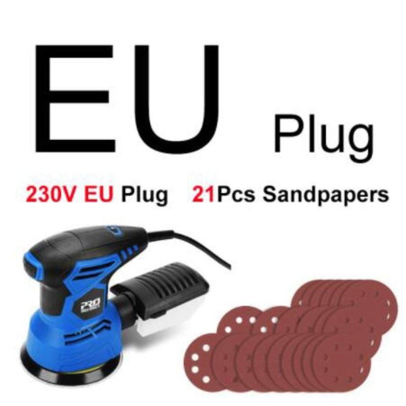 PROSTORMER- 300W Random Orbital Electric Sander Machine| with 21Pcs 125mm Sandpapers.