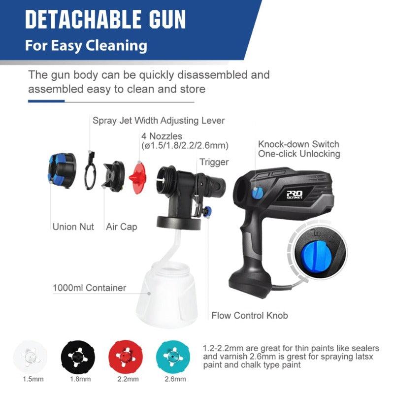 PROSTORMER- 600W Electric Spray Gun with 4 Nozzle| AU/US/EU/UK Plug Optional.