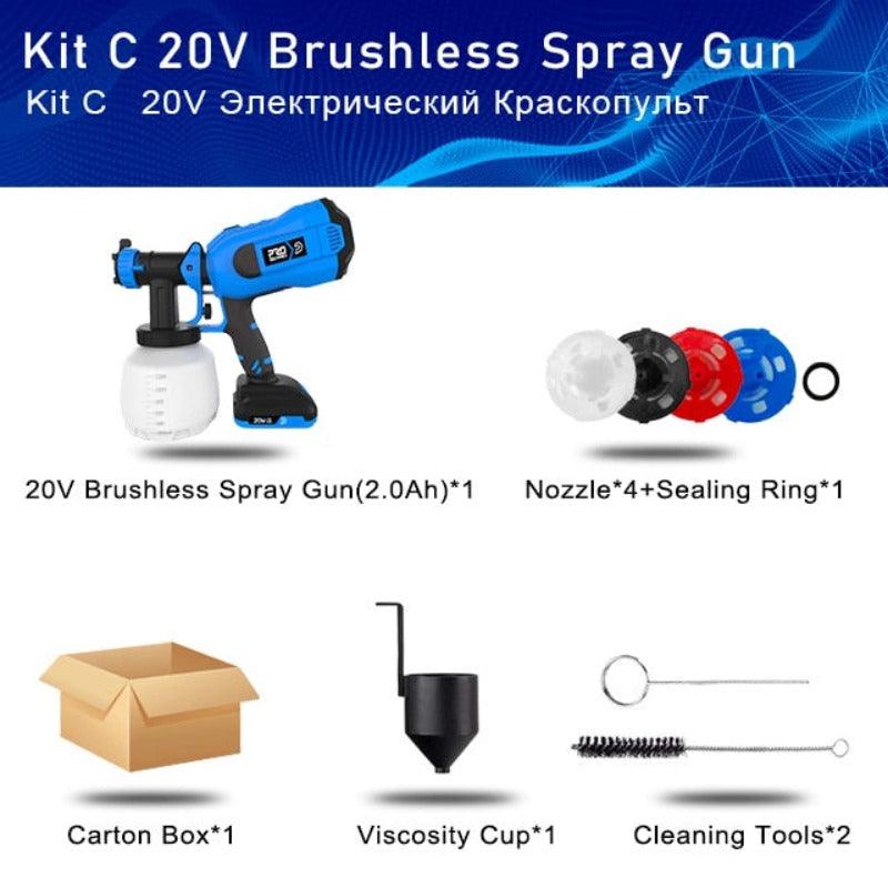 PROSTORMER- 600W Electric Spray Gun with 4 Nozzle| AU/US/EU/UK Plug Optional.