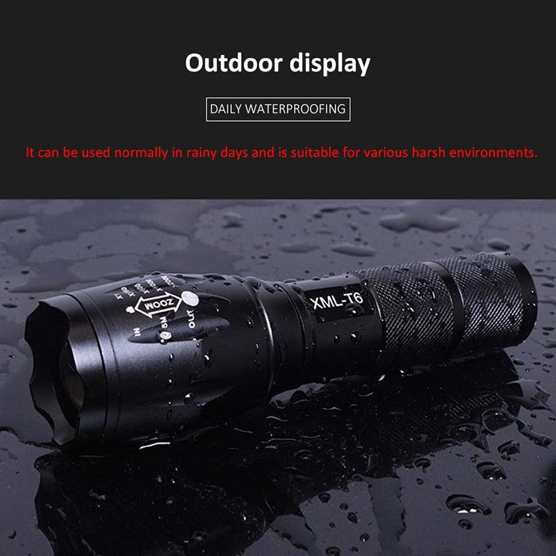 PROSTORMER- Led Flashlight with 18650 Battery| Lamp Beads: Q5/T6/L2 Optional.