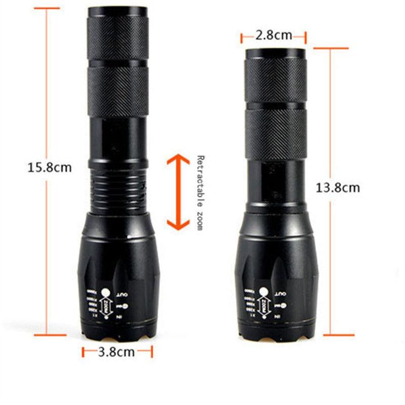 PROSTORMER- Led Flashlight with 18650 Battery| Lamp Beads: Q5/T6/L2 Optional.