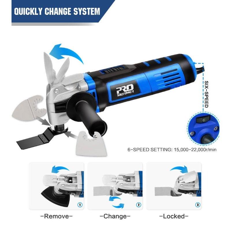PROSTORMER- Multifunction Tool Oscillating Multi-Tools Kit| AU/EU/UK Plug Optional.