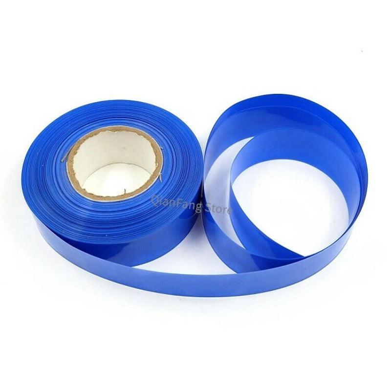 PVC Heat Shrink Tube 38mm Width Blue Multicolor Shrinkable Cable Sleeve Sheath Pack Cover for 18650 Lithium Battery Film Wrap.
