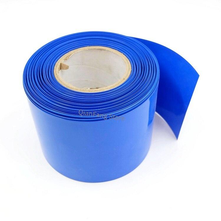 PVC Heat Shrink Tube 405mm ~ 500mm Blue Protector Shrinkable Cable Sleeve Sheath Pack Cover for 18650 Lithium Battery Film Wrap.