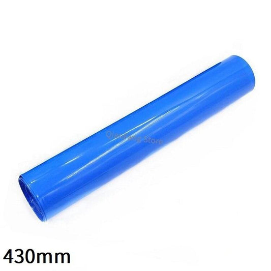 PVC Heat Shrink Tube 430mm Width Blue Protector Shrinkable Cable Sleeve Sheath Pack Cover for 18650 Lithium Battery Film Wrap.