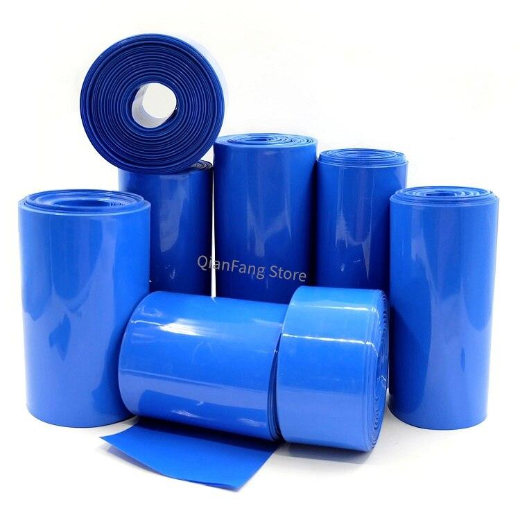 PVC Heat Shrink Tube 450mm Width Blue Protector Shrinkable Cable Sleeve Sheath Pack Cover for 18650 Lithium Battery Film Wrap.