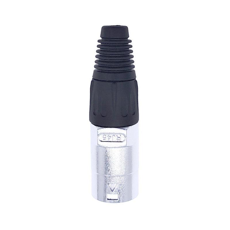 RJ45 waterproof connector plug D type panel mount socket  ip65 Ethernet connectors.