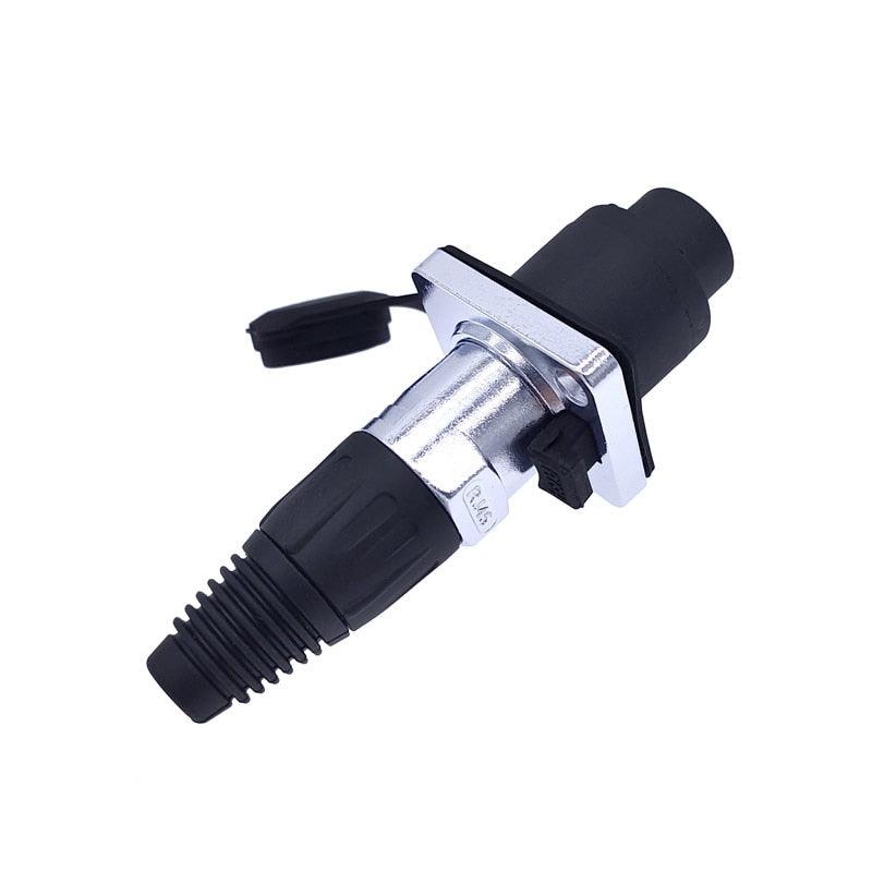 RJ45 waterproof connector plug D type panel mount socket  ip65 Ethernet connectors.