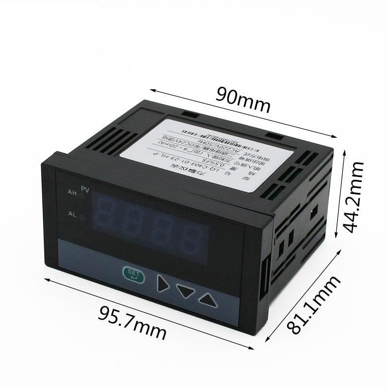 Sensor Meter Controller Temperature Pressure Water Level Control J K PT100 4-20mA  0-5V 0-10V universal Input 2 Way Relay Output.