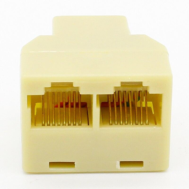 SOCKET RJ-45 Splitter Adatper Connector Ethernet Network Adapter RJ45 Splitter Cable CAT5 CAT6 LAN 8P8C Modular Plug For Laptop.
