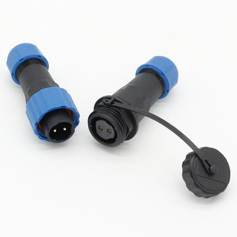 SP16 Waterproof Docking Aviation connector 2/3/4/5/6/7/9Pin IP68 power cable connector Male plug and Femal socket.sp16 connector