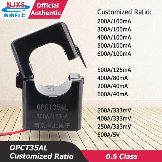 split core on current transformer factories OPCT35AL 200A/333mV 400A/0.33V 600a0.33v 500A:5V clamp on current sensor 05 class ct.