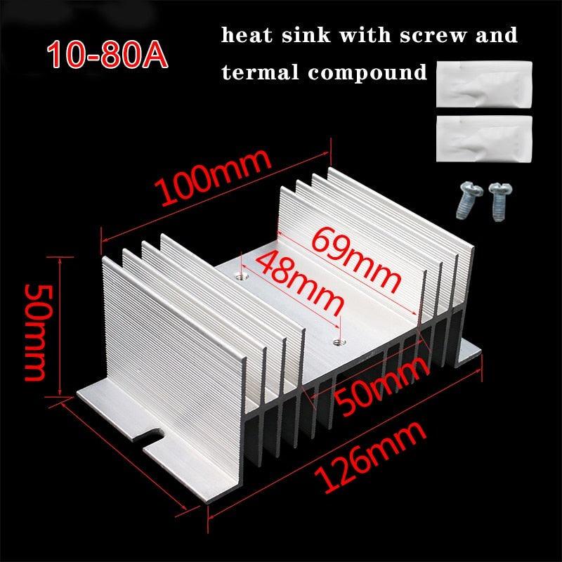 SSR-25DD SSR-40DD SSR 10A 60A 100A Single Phase Solid State Relay Module DC 3-32V Input DC 12-220V Output Voltage Transformer.