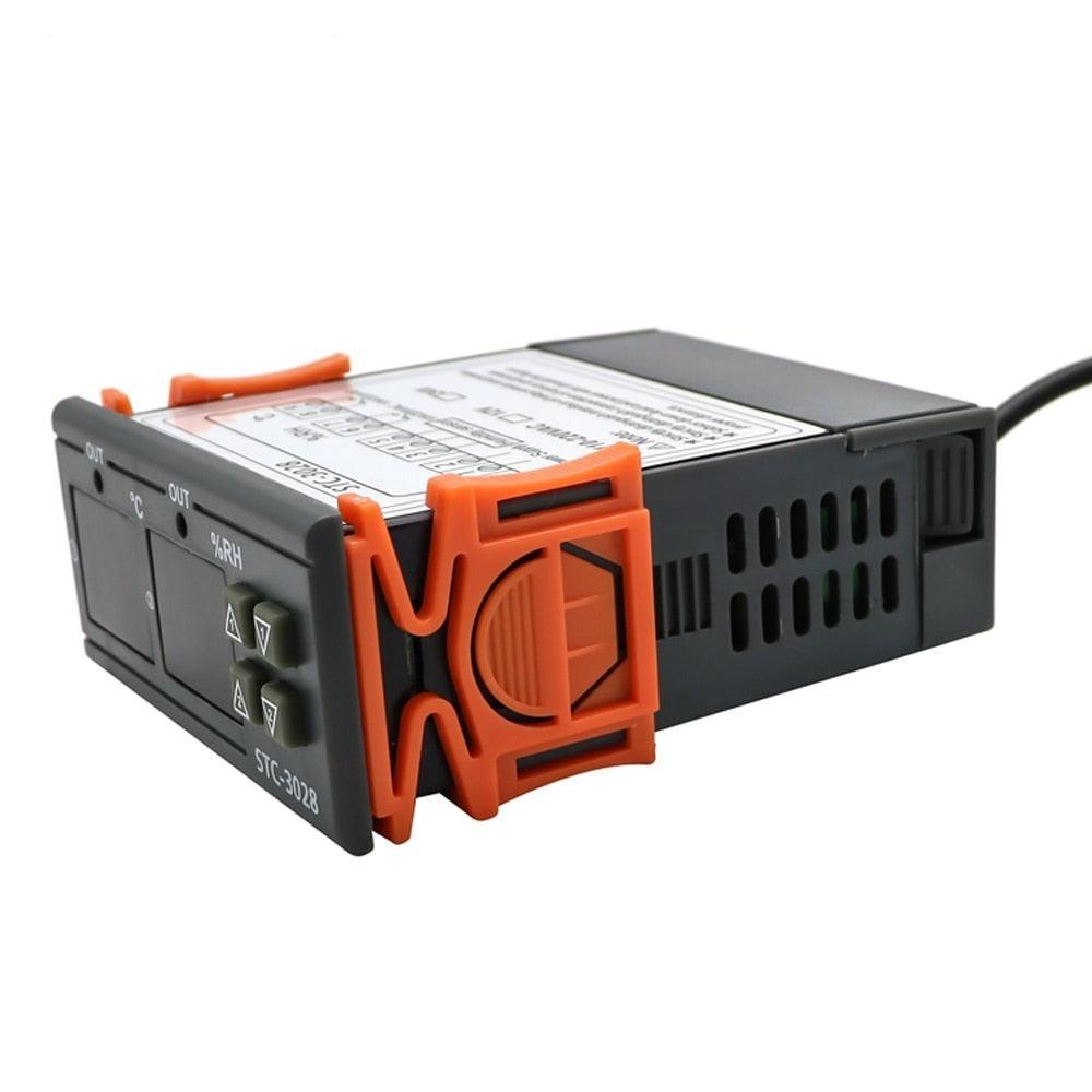 STC- 3028 Dual Digital Temperature Controller Hygrometer C/F Thermostat Two Relay Output AC 110V 220V DC 12V 24V 10A.