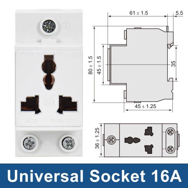 electrical center b2c | TAIXI- DIN Rail Socket 250V 16A Industrial ...
