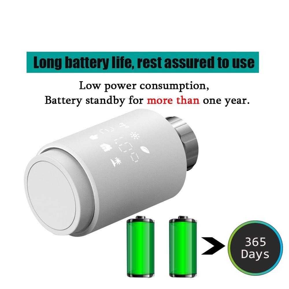Tuya Smart ZigBee Radiator Actuator TRV Programmable Thermostatic Radiator Valve App Remote Temperature Controller Support Alexa.