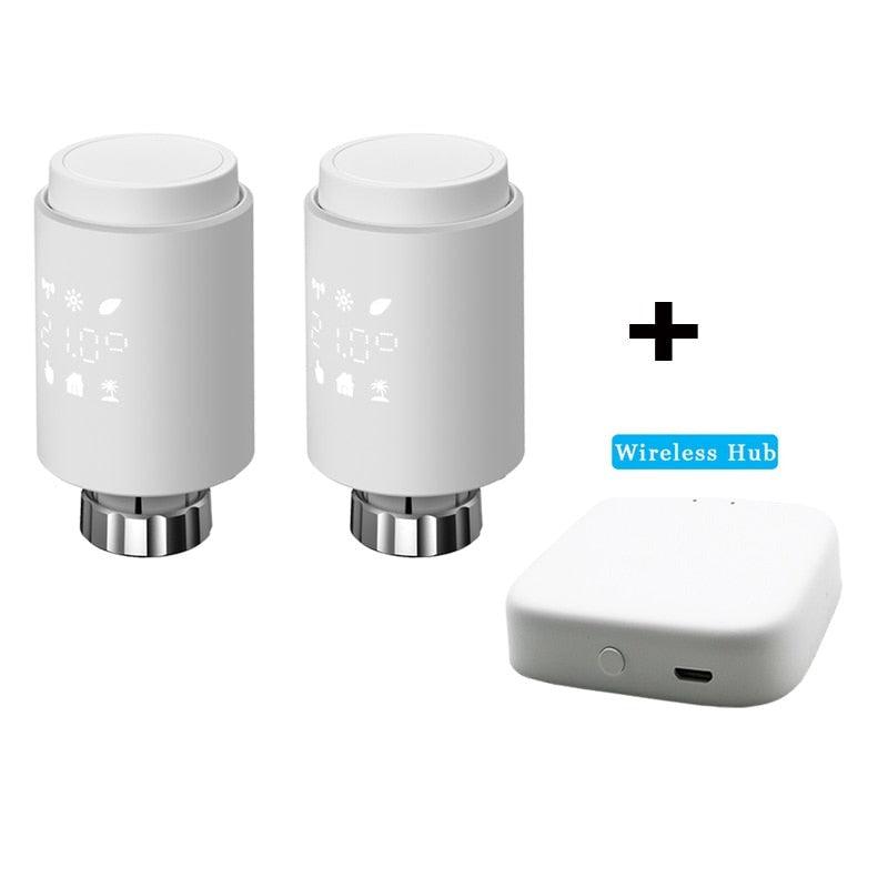 Tuya Smart ZigBee Radiator Actuator TRV Programmable Thermostatic Radiator Valve App Remote Temperature Controller Support Alexa.