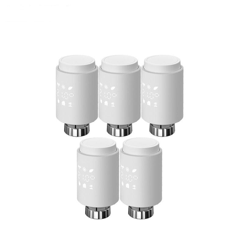Tuya Smart ZigBee Radiator Actuator TRV Programmable Thermostatic Radiator Valve App Remote Temperature Controller Support Alexa.