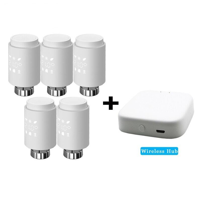Tuya Smart ZigBee Radiator Actuator TRV Programmable Thermostatic Radiator Valve App Remote Temperature Controller Support Alexa.