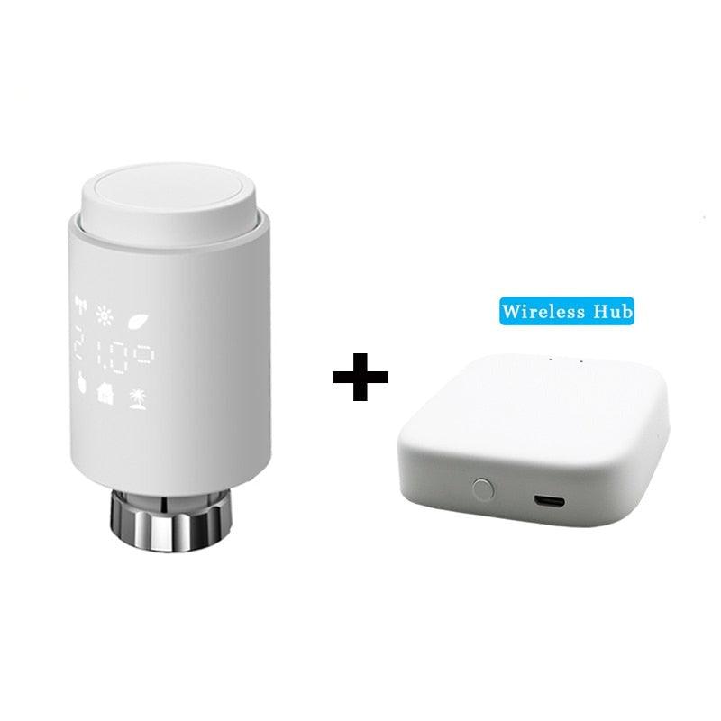 Tuya Smart ZigBee Radiator Actuator TRV Programmable Thermostatic Radiator Valve App Remote Temperature Controller Support Alexa.