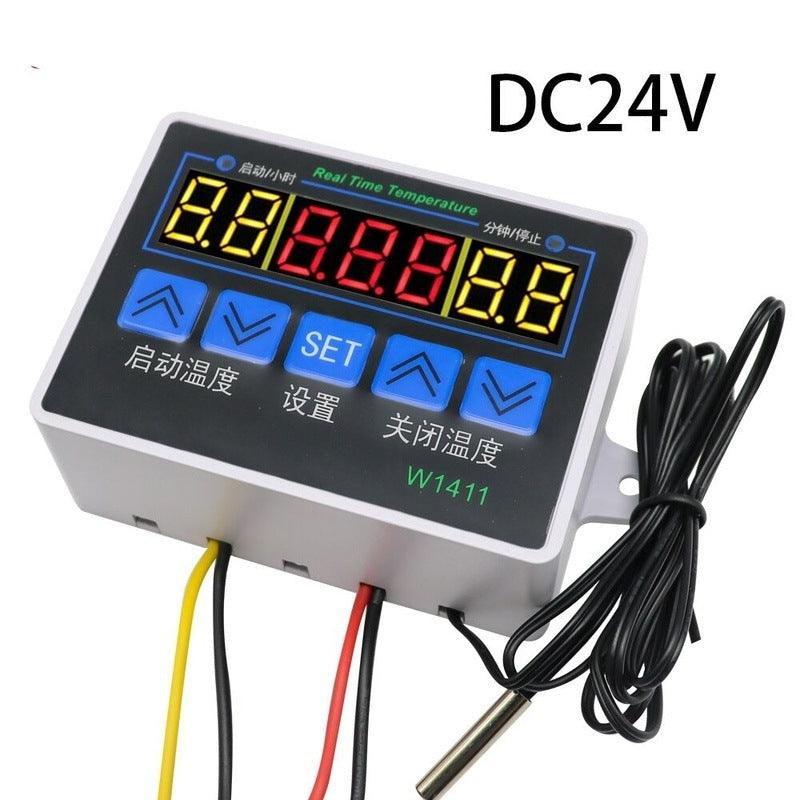 W1411 AC110V-220V DC 12V 10A LED Digital Temperature Controller Thermostat Control Switch Sensor For Greenhouses Aquatic Animal.