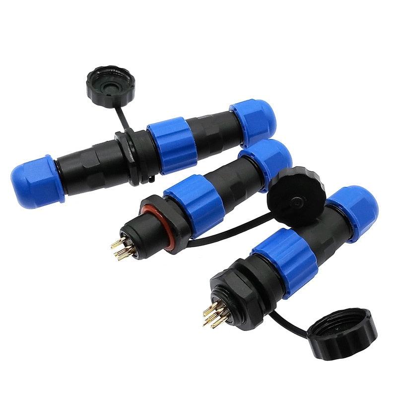 Waterproof connector IP68 SP13 2 Pin 3pin 4pin 5pin 6pin 7pin cable connectors Plug and socket.