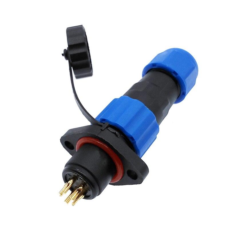 thumbnail image 2 of SP13 3-Pin Waterproof Connector – IP68, 250V/13A, AC/DC, Circular, 2-Port 2 of 6