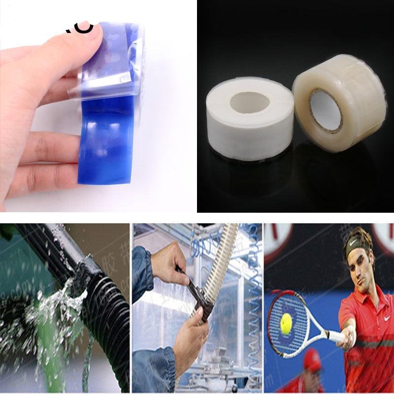 Waterproof Silicone Performance Repair Tape Hot Sale Bonding Rescue Self Fusing Wire Hose Black Transparent Film Tape.