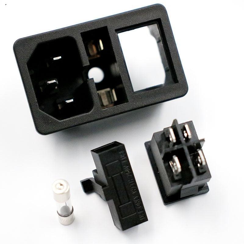 With 10A Fuse! Red Rocker Switch Fused IEC320 C14 Inlet Power Socket Fuse Switch Connector Plug Connector Red Green Blue Black.