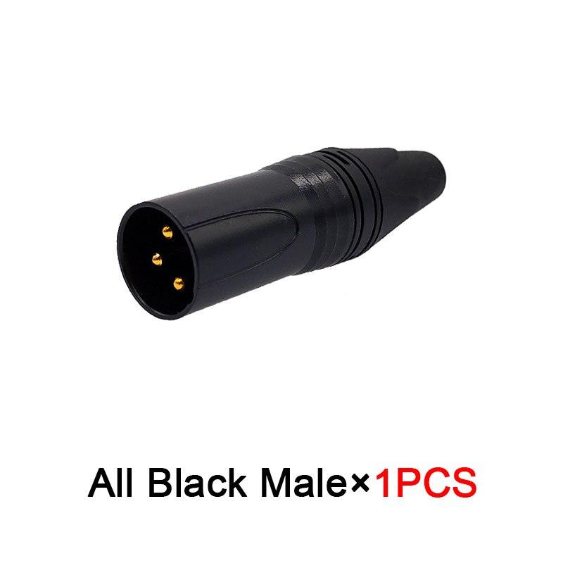 XLR connector audio microphone plug 3pin speaker connector male &amp; female color DIY mic connector.
